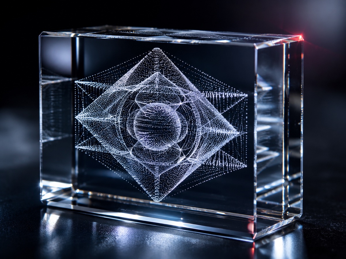 Muestra de Cristal procesada con láser